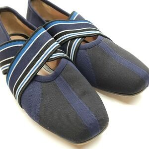 Sportmax Shoes Women 35 US 5 Black Blue Casual Flat Athletic Slip On Italy